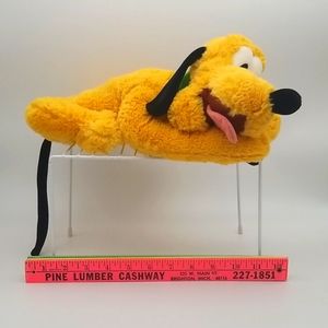 Disney Parks Laying Down Pluto Green Collar 16in